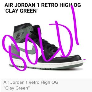 🔥Air Jordan 1 Retro High OG Clay Green🔥🔥